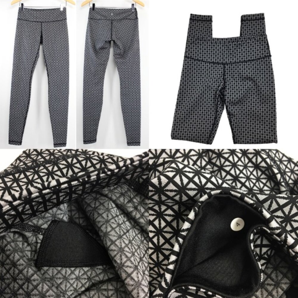 Lululemon Wunder Under Tri Geo Silver Spoon I Size 4 - Picture 8 of 8